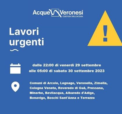 Acque Veronesi lavori urgenti