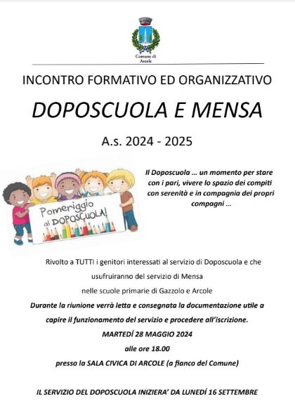 AVVISO RIUNIONE DOPOSCUOLA A.S. 2024 - 2025