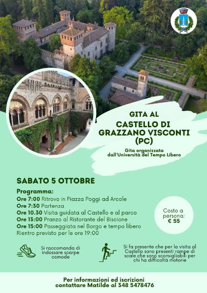 GITA AL CASTELLO DI GRAZZANO VISCONTI - Università Tempo Libero Arcole GITA AL CASTELLO DI GRAZZANO VISCONTI - Università Tempo Libero Arcole